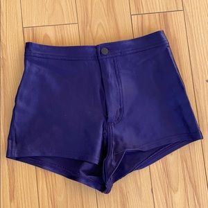 American Apparel Navy Disco Shorts - Size M